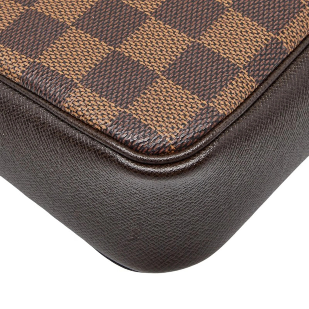 LOUIS VUITTON Authentic Brown Damier Leather Pouch - Picture 7 of 11